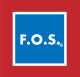 F.O.S. logo on red background