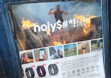 Man running through fire in fitness ad