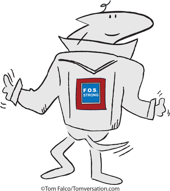 Comic figure wearing a superhero suit