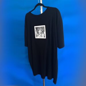 Casual black tee on hanger