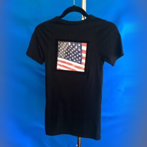 Patriotic shirt on blue background
