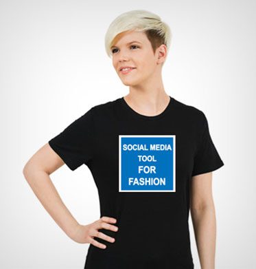 Black T-shirt with fashion message